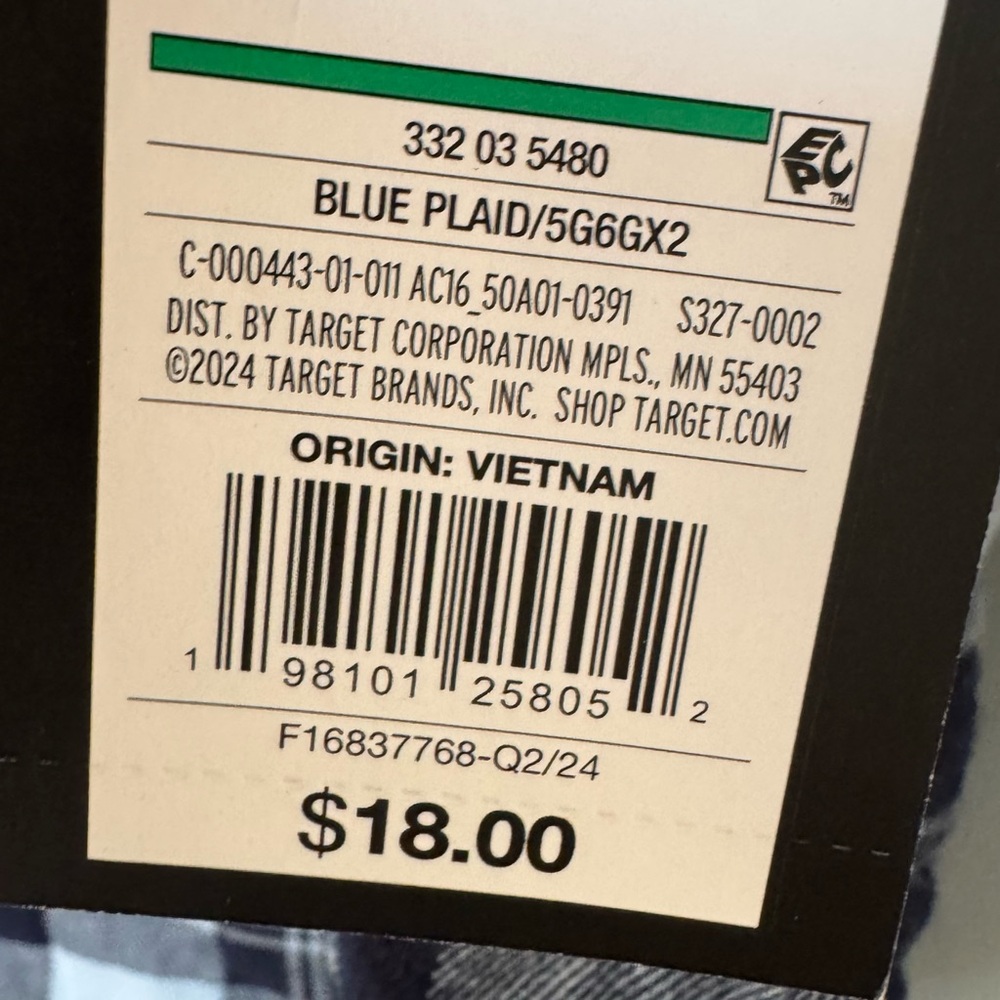 ✨3/$20✨ Art Class Boy’s Blue Plaid  Long Sleeve Button Down Shirt. NWT Small 6/7 - Picture 8 of 11